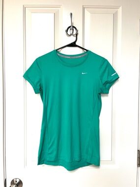 Nike Women’s Teal Green Short-Sleeve Miler Performance Tee SzS